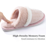 MAXTOP House Slippers for Women Fluffy Memory Foam Cute Comfy Fuzzy Slippers Slip on Anti-Skid Christmas Gifts for Women Mom Indoor and Outdoor Size 9 10 Pink