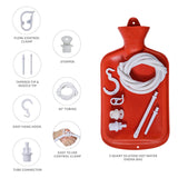 Rubber Douche / Enema Bag, Hot Water Bottle Combination System Kit for Men and Women, Reusable Colonic Kit Used for Coffee and Water Manual Pressure Enema
