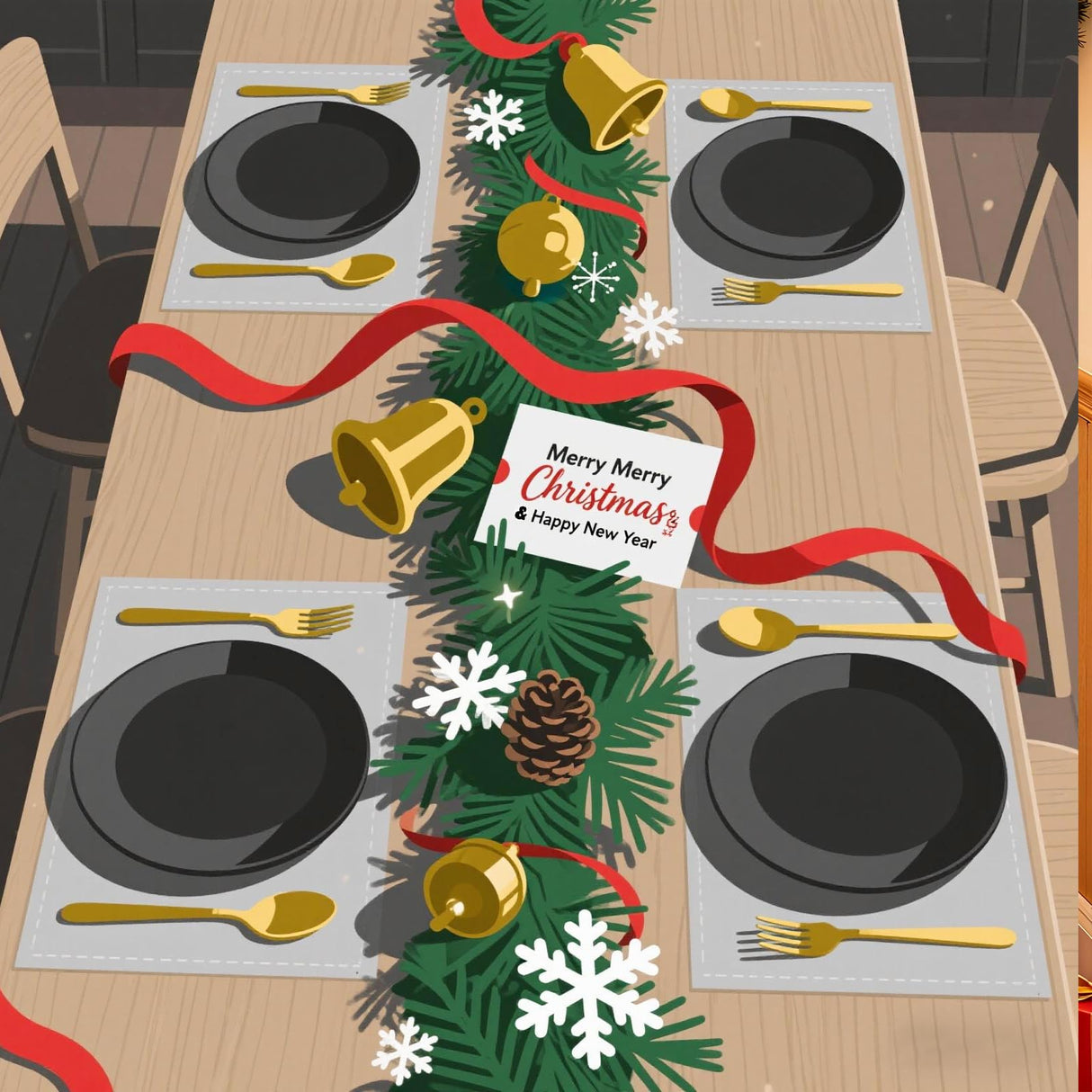 2Pcs Christmas Norfolk Pine Garlands, 6Ft Real Touch Artificial Faux Winter Dense Greenery Garland for Table Mantle Fireplace Wall Fence Stair Window Xmas Wreath Indoor Outdoor Holiday Decoration