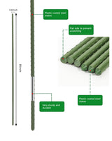 3ft Garden Stakes, Plastic Coated Steel Plant Stakes for Climbing Plants 25pcs