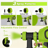 VONFORN Paint Sprayer, HVLP Spray Gun with Cleaning & Blowing Joints, 4 Nozzles and 3 Patterns, Easy to Clean, for Furniture, Cabinets, Fence, Walls, Door, Garden Chairs etc. VF803 VF803 Dark Green