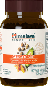 Himalaya GlucoCare, 3 Week Supply - Herbal Glucose Metabolism and Pancreatic Support with Triphala, Turmeric, Bitter Melon, and Gymnema - Vegan, Non-GMO, Gluten Free, 90 Capsules