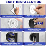Bntuk Suction Cup Hooks, Shower Hooks for Inside Shower – Removable Towel Hooks for Bathroom Window Glass Mirror Tile, Bath Robe Looafh Hook for Hanging – Waterproof & Rustproof, Black (4 Pack)