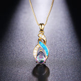 Hermosa Jewelry Sets Australian Created Opal Necklace Earrings Mother's Day Gifts Jewelry for Mom (JS6)