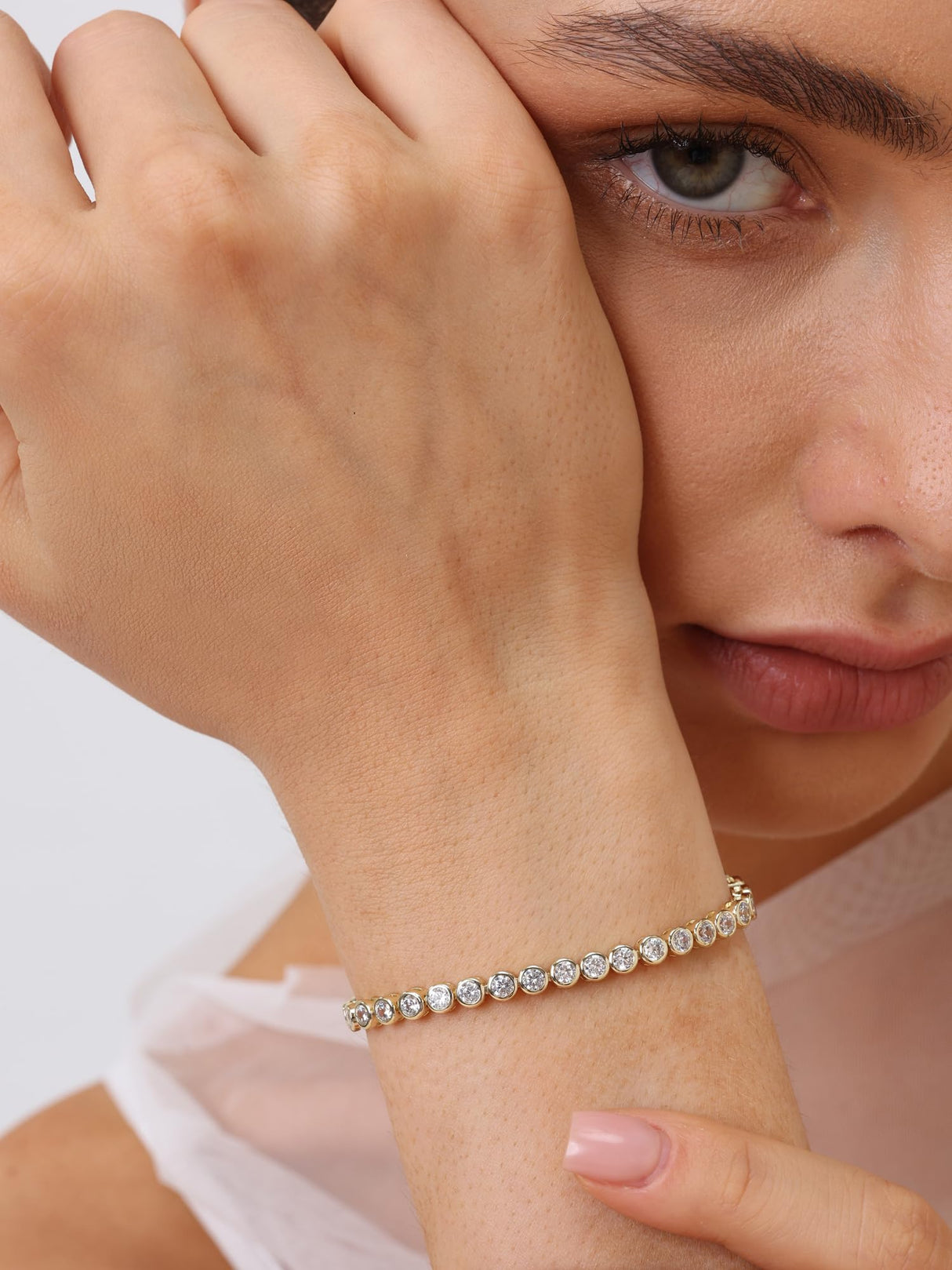 Pearich 14K Gold Filled Tennis Bracelets for Women