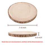 Maputune 8 Pcs 7-8 in Large Unfinished Wood Slices for Centerpieces, Natural Rustic Wooden Plate for DIY Craft, Round Wood Chips for Signage Painting Wedding Party Christmas Decor