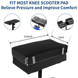 HuCPAPxi Knee Scooter Pad Cover with 2'' Removable Highly Resilient Comfort Memory Foam Cushion - Knee Walker Accessory for Knee Roller and Alleviate The Knee Pain - Universal Fit Most Models