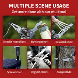 Father‘s Day Gifts for Men Dad Him, WETOLS 21-in-1 Multitools with Pocket Knife, Stainless Steel Self-locking Pliers with 8 Screwdriver Bits, Multi Tool Survival Gear, EDC Knife with Pouch for Outdoor