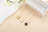 AIPPK 18K Gold Plated Clover Pendant Necklace Set for Women Fashion Four Leaf Clover Necklace Lucky Simple Jewelry Gifts for Women 3Pcs