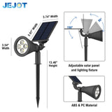 JEJOT 6 Pack Solar Lights Outdoor Waterproof IP65,Warm White Light,2 Lighting Modes,Solar Powered Spotlights for Yard Garden Solar Spot Lights for Flag Landscape Auto On/Off