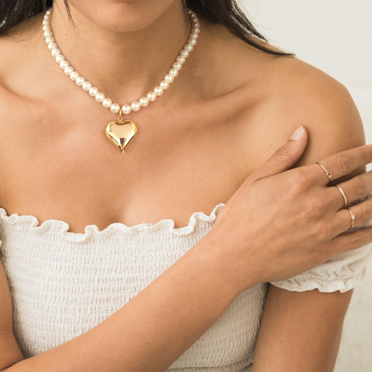 FAUTHENTICUTE Imitation Pearl Beaded Necklaces For Women