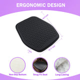 Binsheo Thin Gel Seat Cushion for Car Seat, Office Chair, Wheelchair, Golf Cart - Non-Slip Car Seat Cushions with 1 Inch Gel - Sciatica & Coccyx Pain Relief (Fabric, Black)