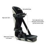 Plantar Fascitis Night Splint Adjustable Leg Support Brace for Fascia, Tendon and Calf Stretching, Heel and Bone Spur, Arch Pain Treatment Fit Right or Left Foot, Grey, Medium