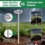 6 Inch Landscape Staples, Weed Barrier Fabric Stakes, Garden Pins (200pcs)