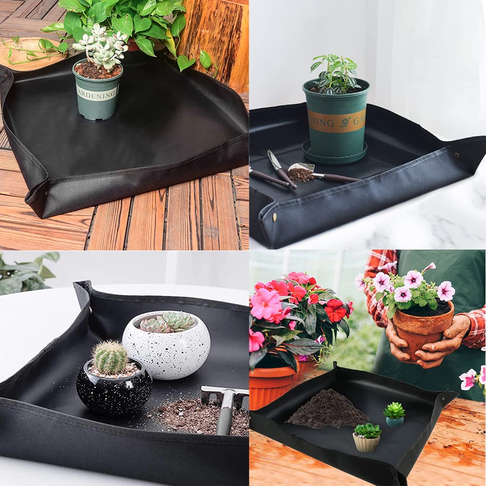 15 Pieces Succulent Plants Tools - Plant Repotting Mat and Storage Bag,Mini Garden Transplanting Tools for Indoor Outdoor Miniature Fairy Flower Plant Care