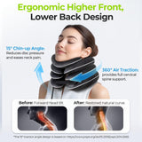 AUVON Inflatable Neck Stretcher for Cervical Traction, Cervical Stretcher with 3-Layer Design in Varying Sizes for Instant Relief, Neck Brace Pillow for Neck Support, Decompression Home Use, M Size