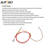Aupoko Patio Heater Thermocouple, Outdoor Propane Gas Patio Heater Replacement Parts, M8 x 1 End Connection Nuts Thermocouple 410 mm Length M6 x 0.75 Head Thread with 6.3 MM/0.25'' Flat Terminal