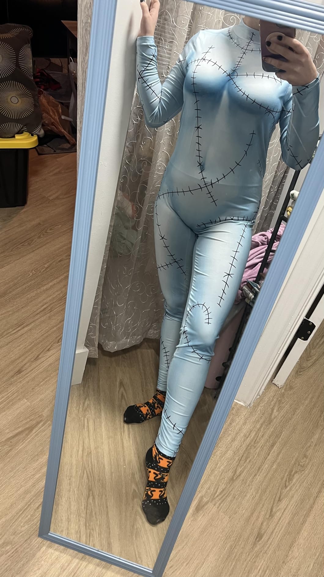 Qurtalun Christmas Costume for Women Cosplay Bodysuit 3D printed Long-sleeved Dress Grils Halloween Cosplay Costume (M, A)