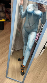Qurtalun Christmas Costume for Women Cosplay Bodysuit 3D printed Long-sleeved Dress Grils Halloween Cosplay Costume (M, A)