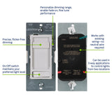 Leviton SureSlide LED Advanced Dimmer Switch for 150W Dimmable LED, Halogen and Incandescent Bulbs and Fixtures, 66741-W, White