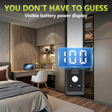 Mpotmiy 6 Pack 10" Under Cabinet Lights with Digital Display,52 LED Rechargeable Motion Sensor Light Indoor,3 Color Temperatures, Magnetic Dimmable Closet Lights, Under Counter Light for Kitchen