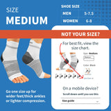Plantar Fasciitis Sock (6 Pairs) for Men and Women, Compression Foot Sleeves with Arch and Ankle Support (Black, Gray, White, Medium)