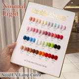 Double Rhythm 28Pcs 0.5Oz Gel Nail Polish Set Same Color Same Bottle Soak Off Gel Polish Kit Nail Art Manicure Salon DIY at Home for Women (White Pink Collection-T24-2)