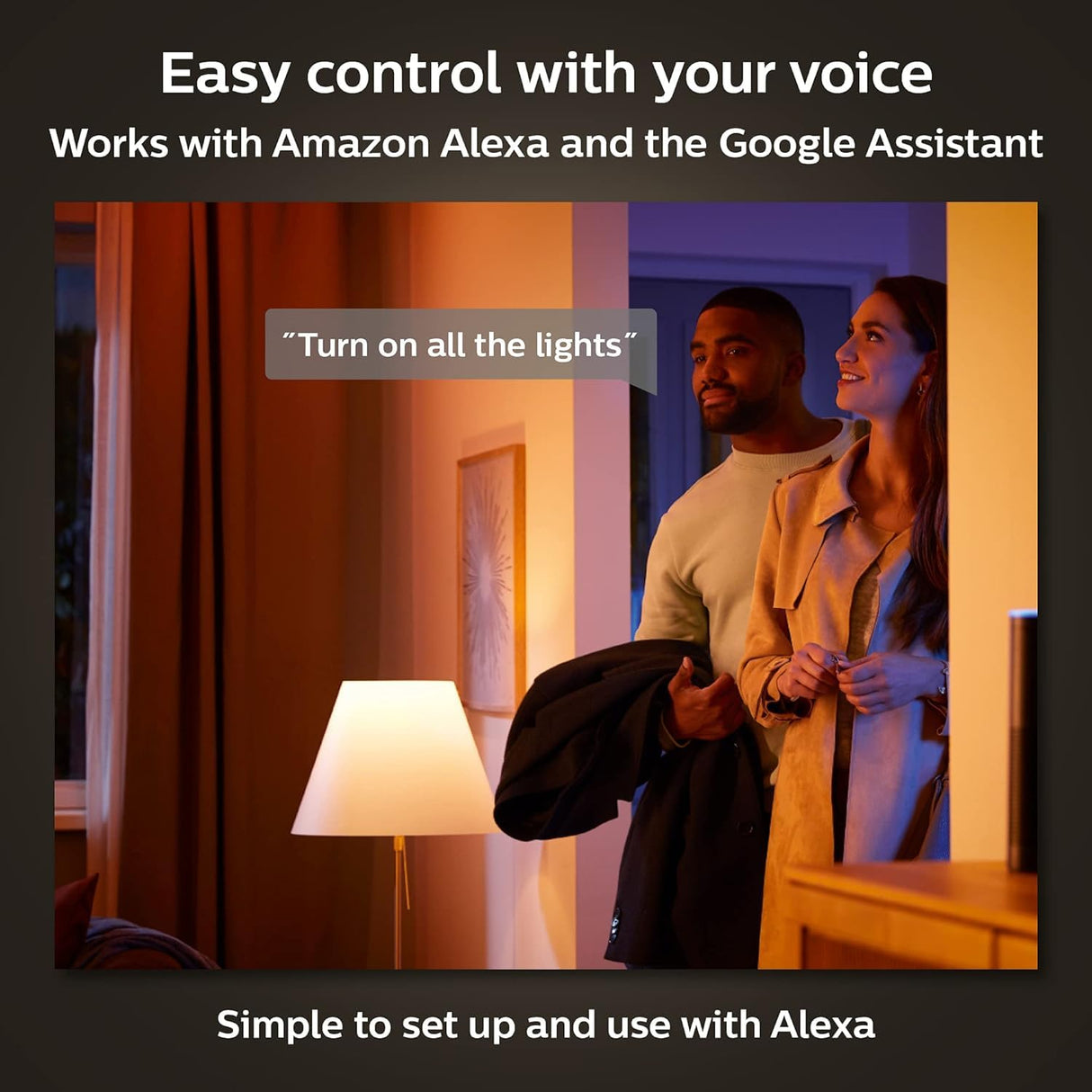 Philips Hue A19 LED Smart Light Bulb 3-Pack - White and Color Ambiance - 60W Indoor Light Bulb - Control with Hue App - Works with Alexa, Google Assistant and Apple Homekit