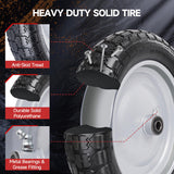 FEILOONG 4.80/4.00-8 Tire and Wheel, 14.5" Flat Free Wheelbarrow Tires