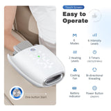 KNQZE Hand Massager with Heat and Compression,Touchscreen Massager with Roller Kneading for Wrist, Carpal Tunnel and Finger Numbness Relief, Mothers Day Gifts for Mom Women & Men (White)