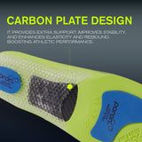 HideFxxx Carbon Fiber Insoles, Sprots Insoles for Men, Arch Support Insoles Orthotic Inserts PORON Gel Insoles for Basketball, Running and Training (US 9-11 | EU 43-45)