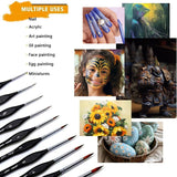 Golden Maple Detail Paint Brushes Set 10pcs
