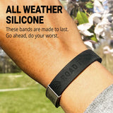 ROAD iD Silicone Medical ID Bracelet for Men and Women | Stretchable and Comfy Silicone Emergency Bracelets w/Identification & Medical Information for Athletes & Travelers (13mm Wide)