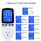 2 Pack Upgraded Watt Meter Power Meter Plug Home Electricity Usage Monitor, Electrical Usage Monitor Consumption, Energy Voltage Amps Kill Meter Tester with Backlight, 7 Modes Display
