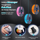 SUNLU 3D Printer Filament Bundle, PLA Plus Filament, 250g/Spool