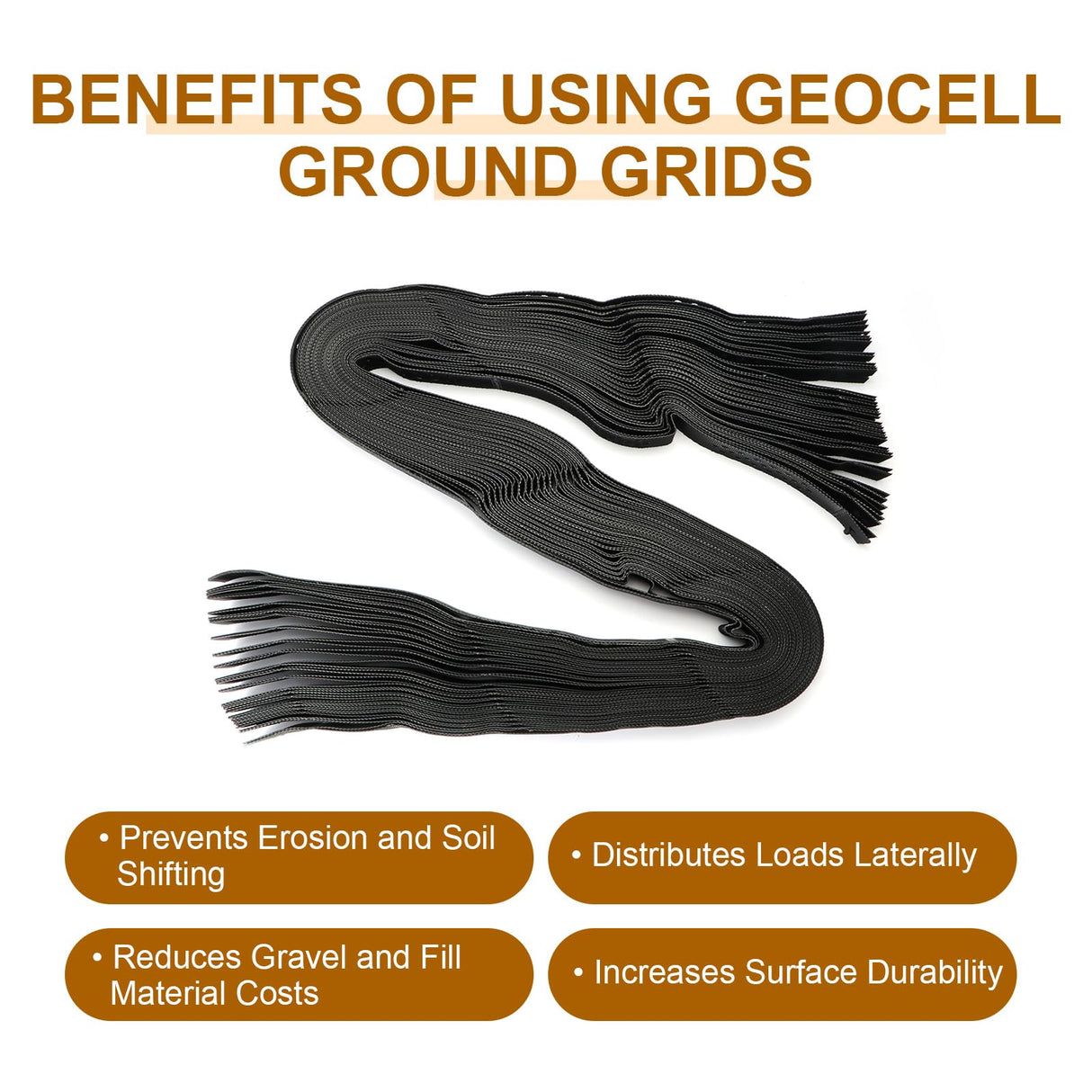 TIyneayle 2" Ground Gravel Grid Geogrid 20x5 FT Geocell Geo Grid for Driveway Walkway Landscaping Erosion Control