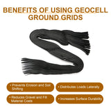 TIyneayle 2" Ground Gravel Grid Geogrid 20x5 FT Geocell Geo Grid for Driveway Walkway Landscaping Erosion Control