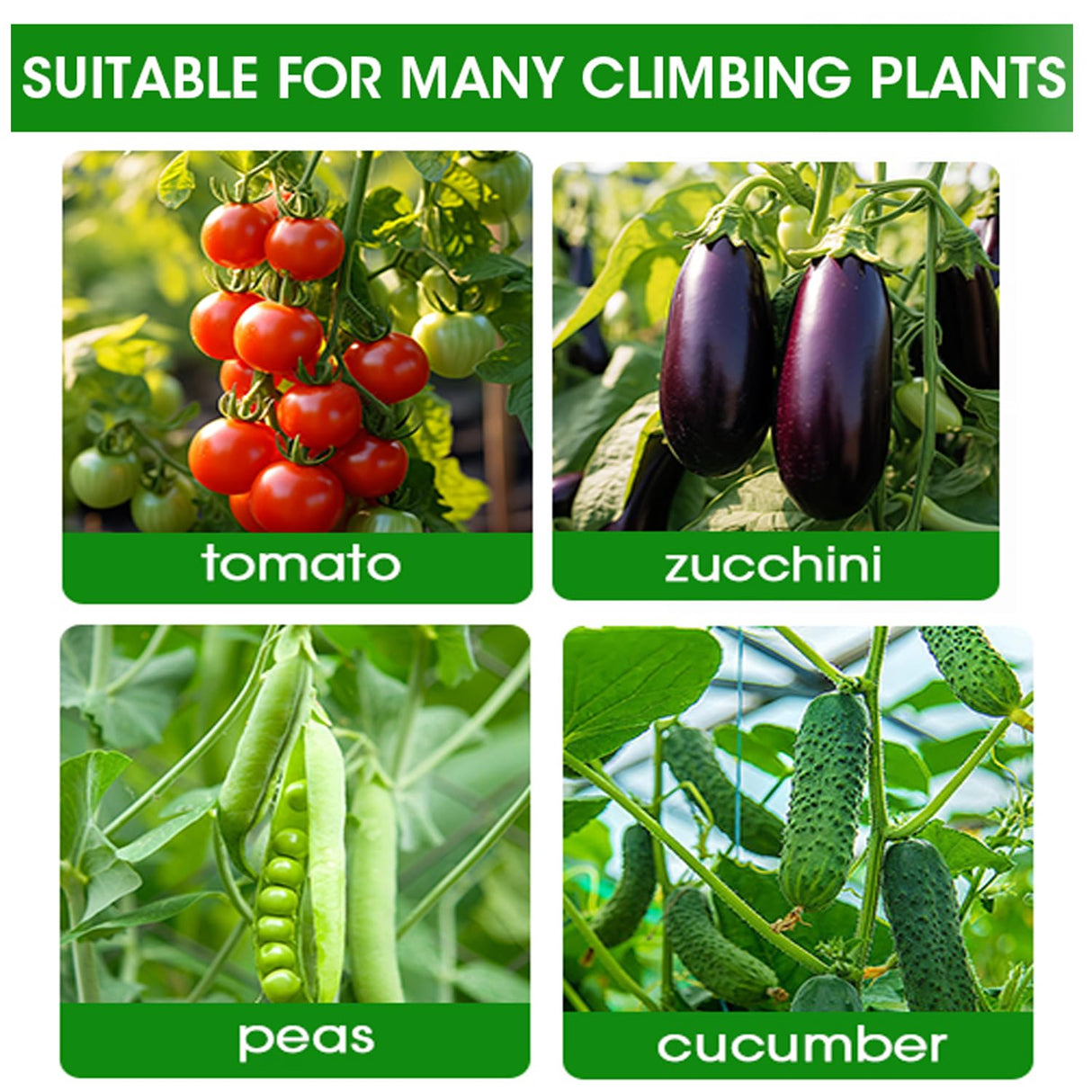 Cucumber Trellis for Plant Climbing- Cucumebr Arch Trelli for Flower Vine Vegetable Tomato Cage Raised Bed- Foldable Garden Tunnel Trellis (47x15.7in)