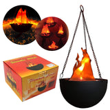 3D Fake Fire LED Light - Hanging Silk Flame Stage Effect Lamp for Halloween, Christmas, Festivals, Parties, Night Clubs