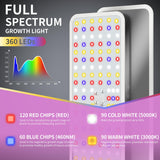 KINGPLUS Grow Lights with Stand, Three Heads, Full Spectrum LED Grow Light for Indoor Plants, 360 Leds, 4 Dimmable Levels, Timer 4/8/12h, 12-60inches Height Adjustable, 48w, Ideal for Desk Small Plant