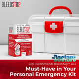 BleedStop™ First Aid Powder for Blood Clotting, Trauma Kit, Blood Thinner Patients, Camping Safety, and Survival Equipment for Moderate to Severe Bleeding Wounds or Nosebleeds (Double 4 Pack 15g)