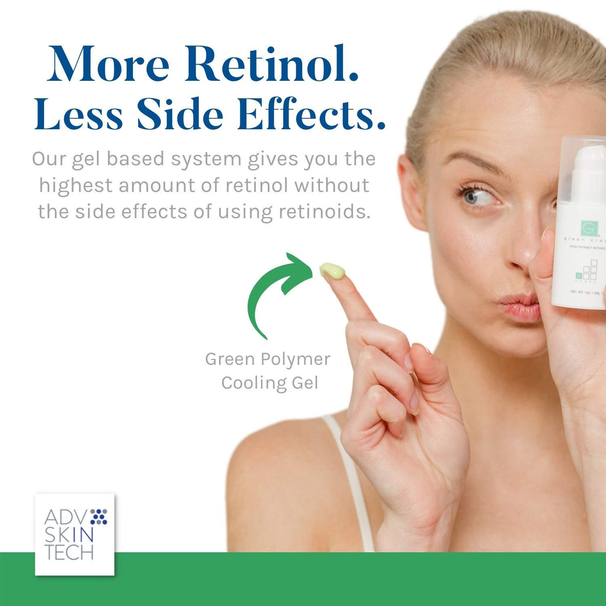 Green Cream Retinol, Level 9, High Potency, Airless Pump, 1 Ounce