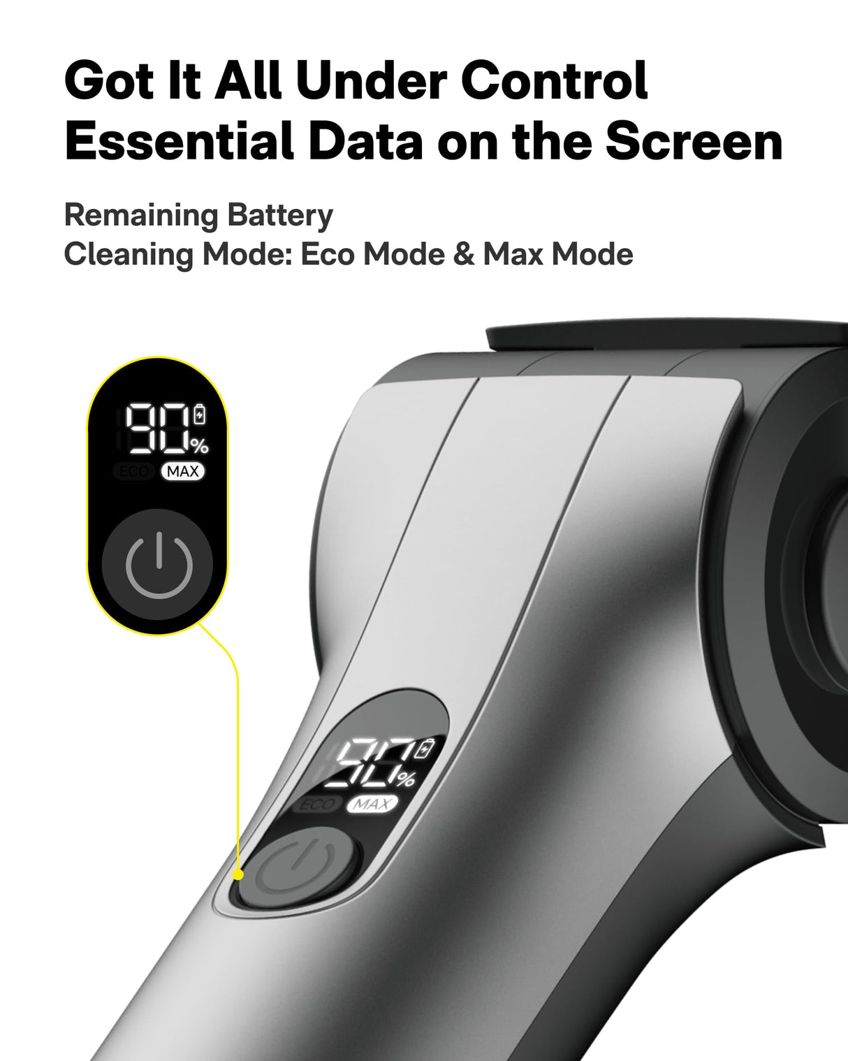 HOTO Flexi™ Cordless Electric Spin Scrubber, Adjustable Angle, Extendable Handle, Smart Display, IPX7 Waterproof, Powerful Cleaning Scrubber with 8 Replaceable Brush Heads, for Bathtub, Bathroom, Tile