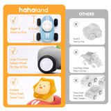 hahaland Toy Cars for Toddlers 1-3 - Push and Go Cars Musical Light up Toys for 1 Year Old Boy Gifts, Friction Powered Car Toddler Toys for One Year Old Birthday Christmas Baby Boy Girls Gifts, 3 PCS