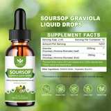 (2 Pack) Soursop Graviola Liquid Drops - 1800mg Soursop Extract - High Absorption Sour sop Bitters Liquid for Cell Support & Regeneration, Immune Support, Antioxidant, Relaxation, Sugar Free - 1 Fl Oz