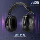 Floriogra 2 Pack 34dB Noise Canceling Headphones For Shooting, Hearing Protection Earmuffs, Ear Protection Headphones, Thickened Headband Ear Muff For Noise Reduction for Shooting, Construction,Mowing