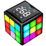 Xinbeiya Rechargeable Game Handheld Cube - 15 Fun Brain & Memory Game with Score Screen - Christmas Easter Birthday Gifts for Boys Girls Ages 6-12+ Years Old - Toy Gift Idea for Kids Teens (Black)