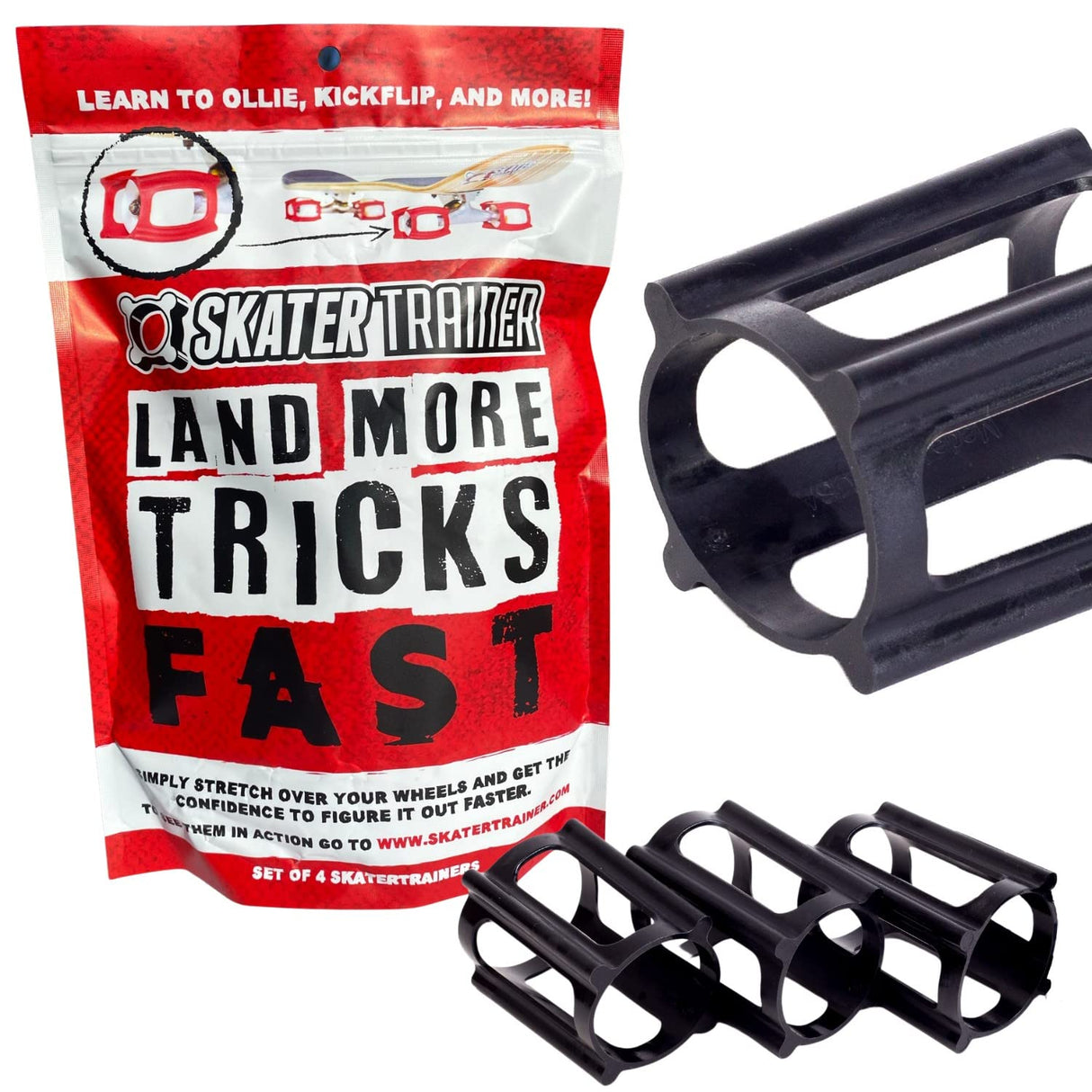 Skater Trainers get Skateboard Tricks - Coolest Stocking Stuffers for Teens Boys Gift Ideas Ages 14 and up 12-14-16 11 10 2024 Gamer Cool Wheels Tech Deck Tool Ramp Boy Teenage (4 Blk)