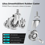 BEWISHOME Saddle Stool with Wheels, Swivel Adjustable Rolling Stool,Heavy Duty PU Leather Wide Thick Seat Padding Ergonomic Chair for Beauty Salon Spa Clinic(Black) BMD01B