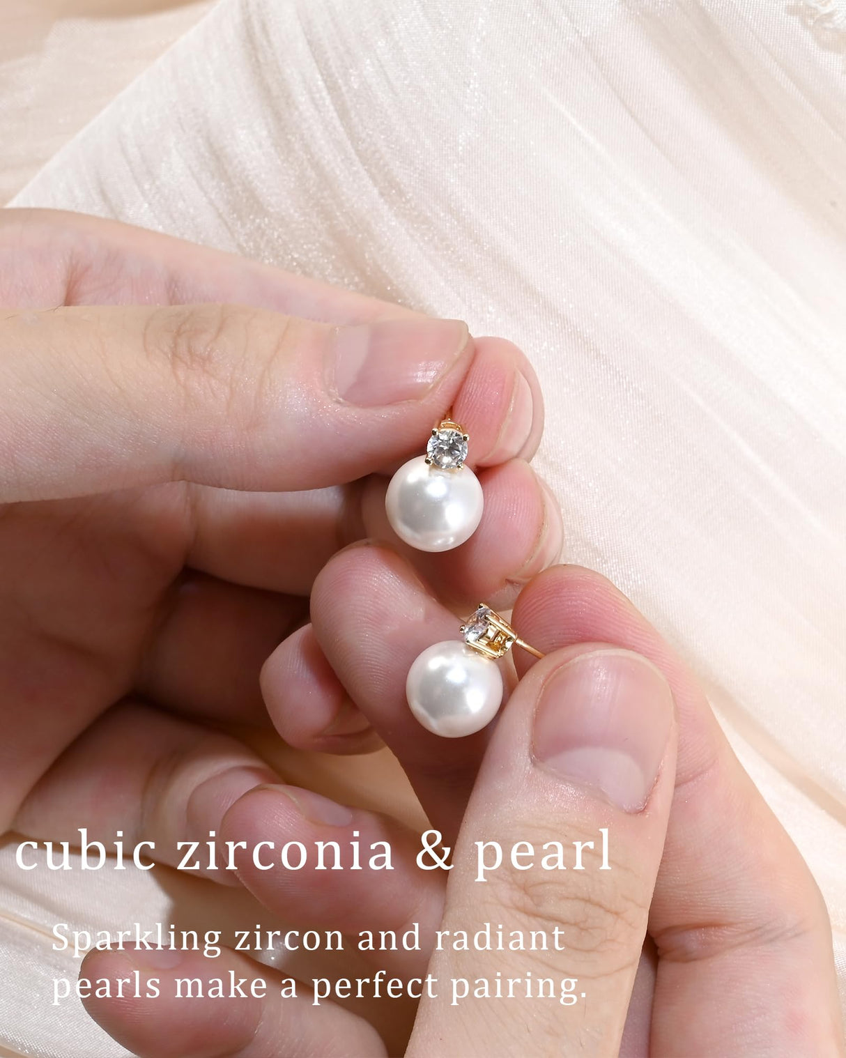 Watforsh 14K Gold Plated Pearl Jewelry Set for Women